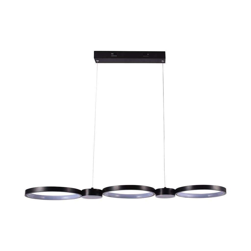 Anteprima Lampadario LED sospensione 3 cerchi nero V-TAC