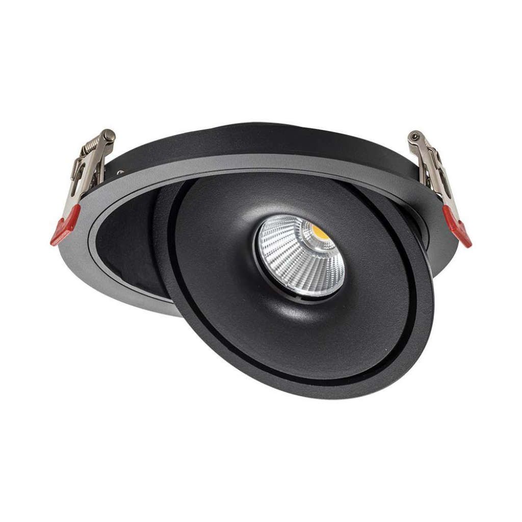 Anteprima Faretto LED COB da Incasso Rotondo 20W Nero CCT 3000K-4000K-6500K 1408lm CRI90 V-TAC