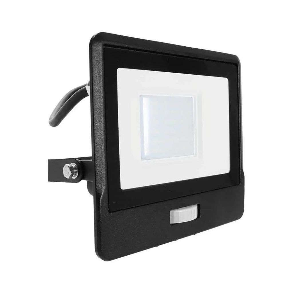 Anteprima Faro LED 30W Nero 6500K 2340lm Chip Samsung con Sensore PIR IP65 V-TAC PRO