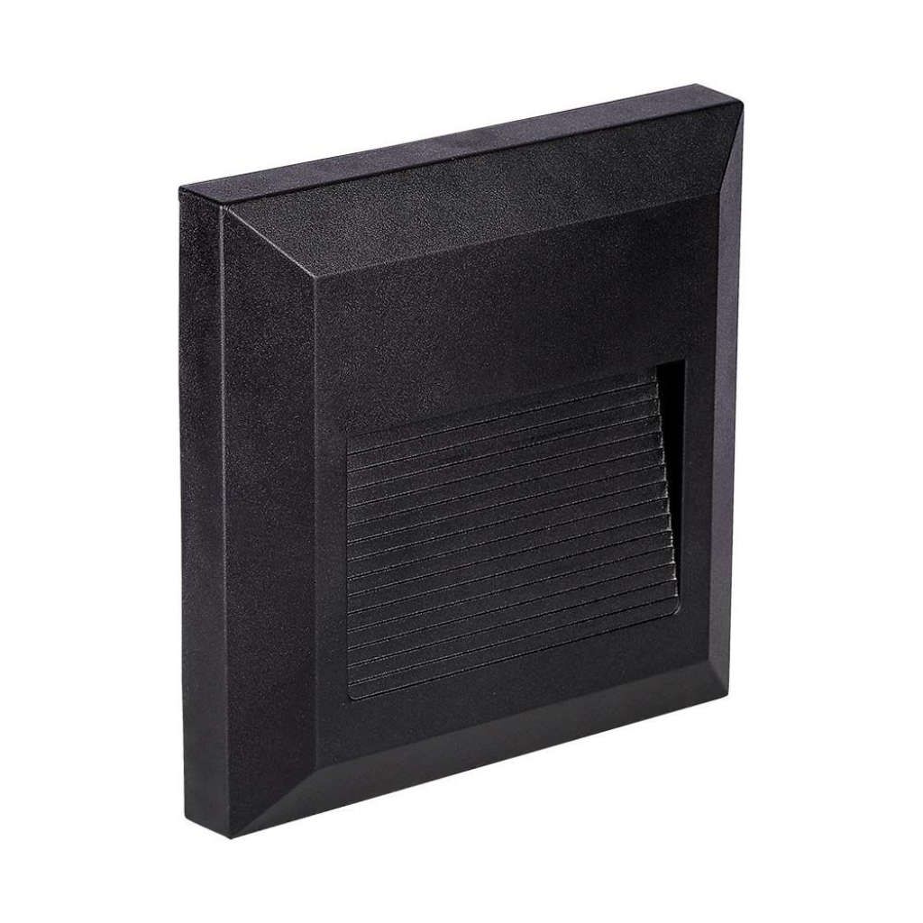 Anteprima Faretto LED Segnapasso Quadrato a Plafone 2W Nero 4000K 70lm IP65 V-TAC