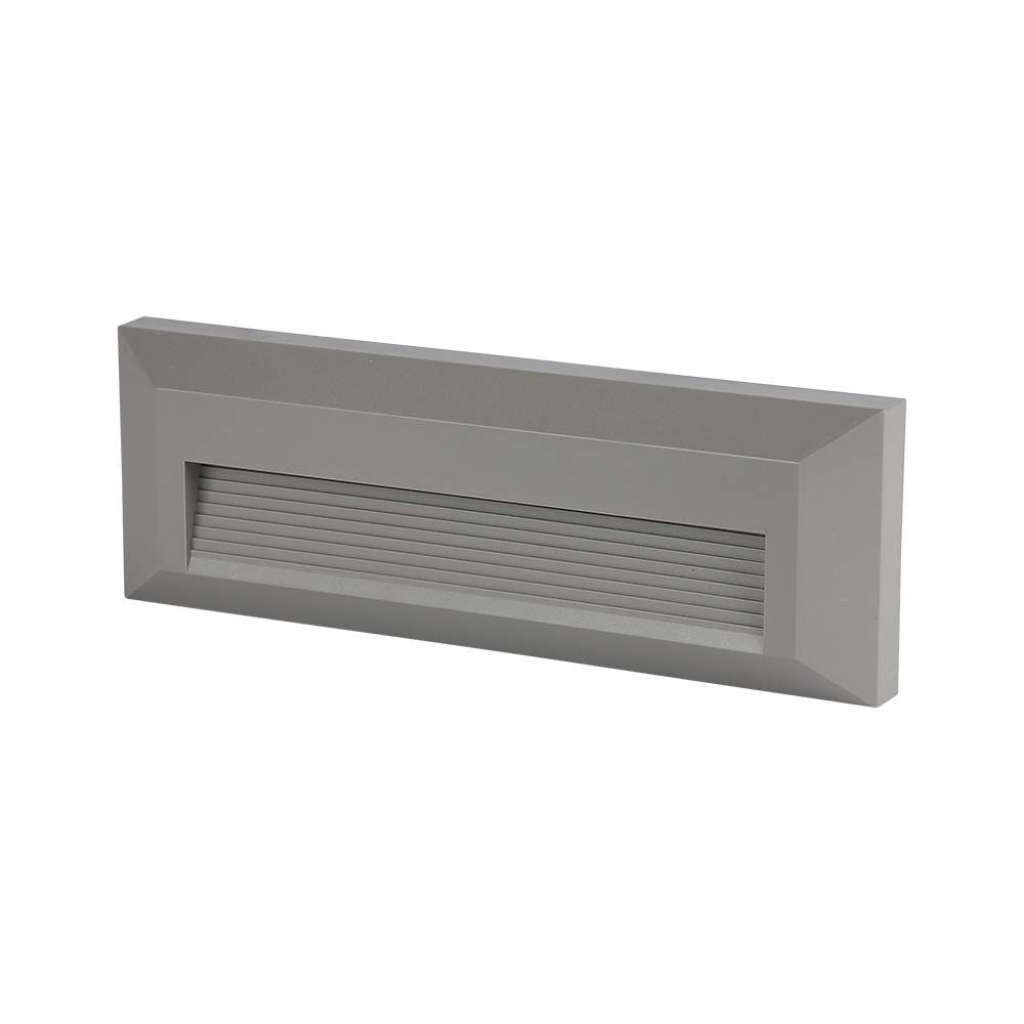 Anteprima Faretto LED Segnapasso Rettangolare 3W Grigio 4000K IP65V-TAC