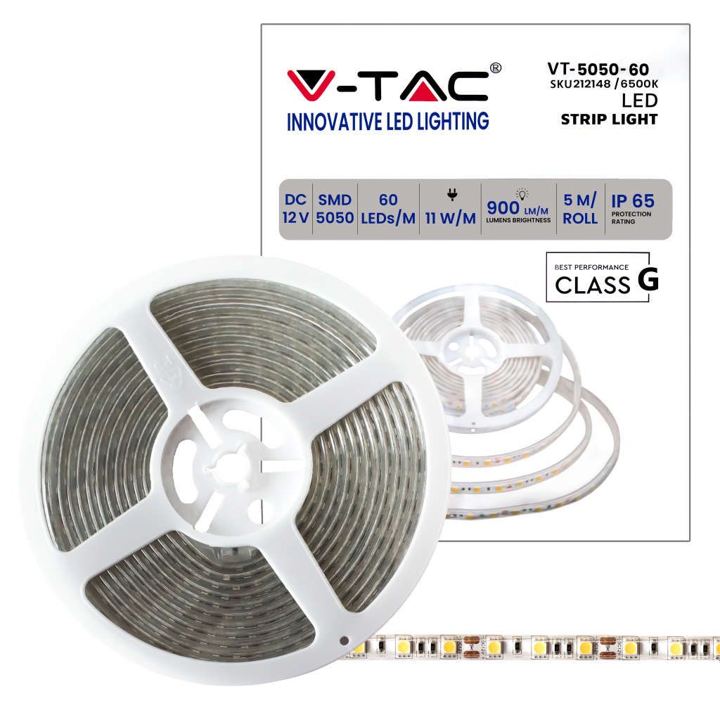 Anteprima Strip LED SMD5050 11W/m 5m 6500K IP65 V-TAC
