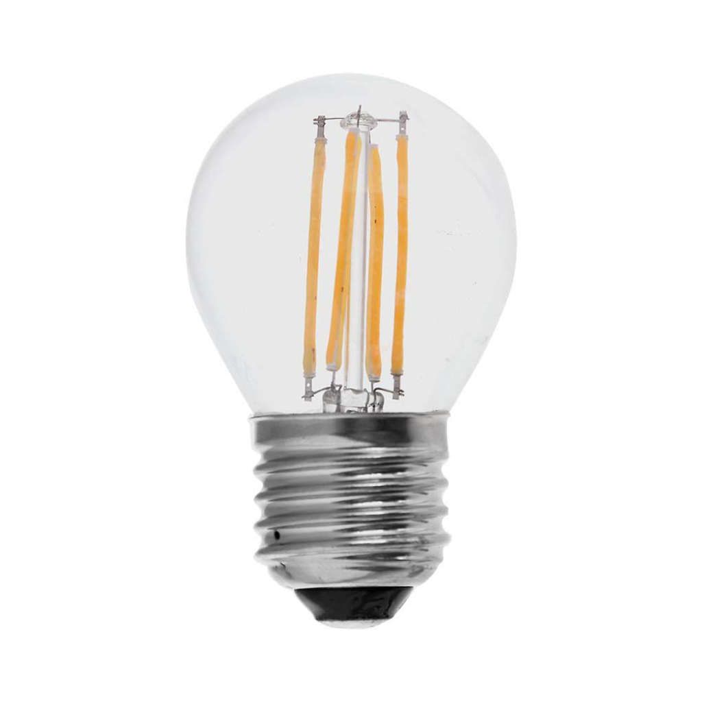 Anteprima Lampadina LED E27 6W G45 Filamento 4000K 600lm Vetro Trasparente V-TAC