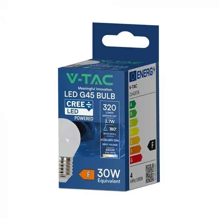 Anteprima Lampadina LED CREE E27 3,7W G45 6500K V-TAC