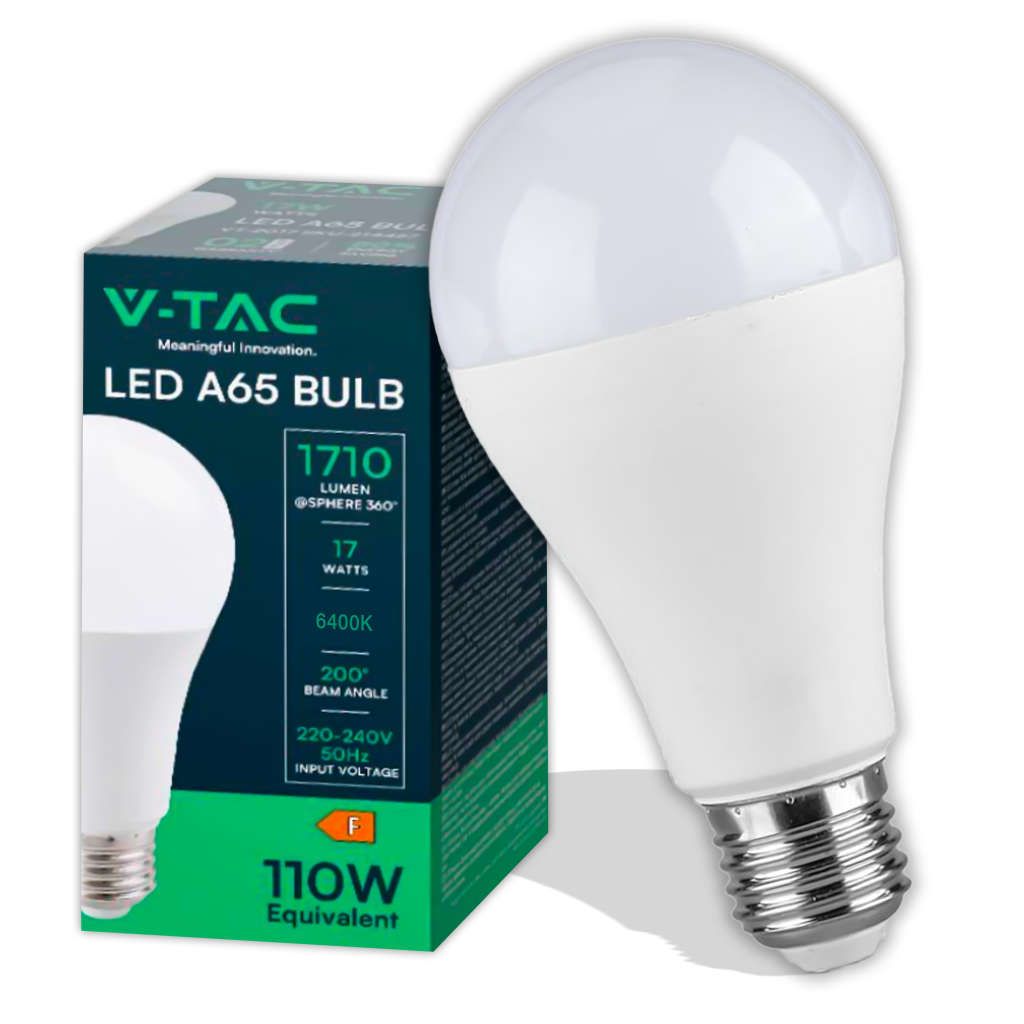 Anteprima Lampadina LED E27 17W A65 6500K V-TAC
