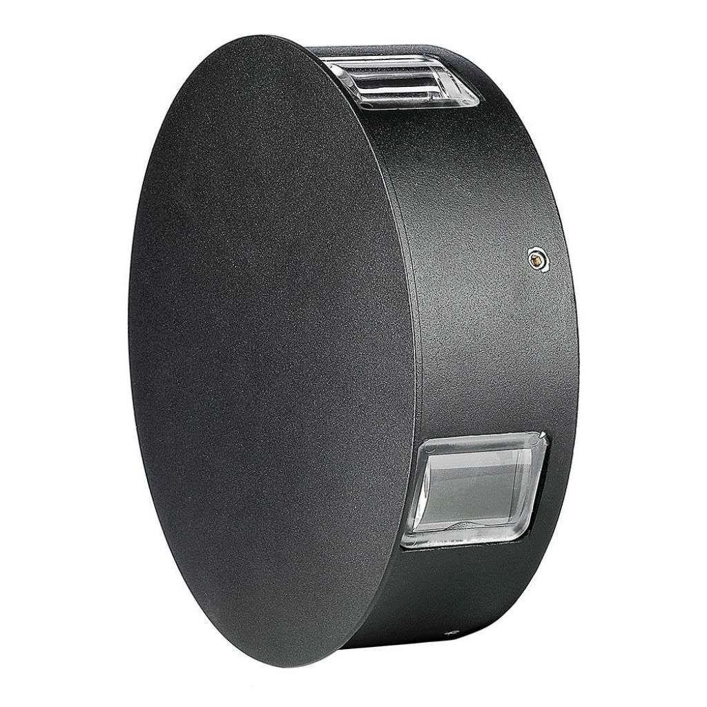 Anteprima Applique LED esterno rotonda 3W nera V-TAC