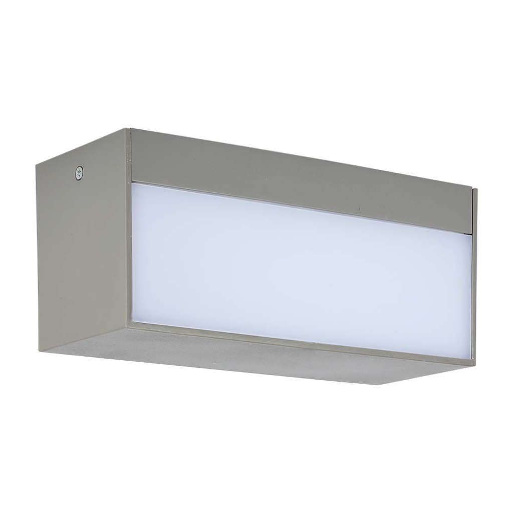 Anteprima Applique LED da Esterno 12W Rettangolare Doppio Fascio Grigia 4000K IP65V-TAC