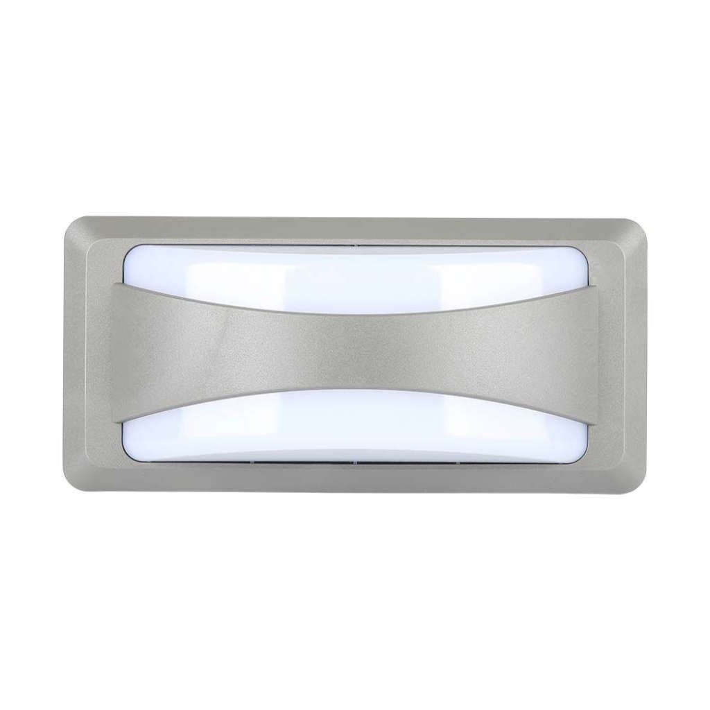 Anteprima Applique LED da Esterno 12W Rettangolare Grigia 4000K 1160lm IP65V-TAC