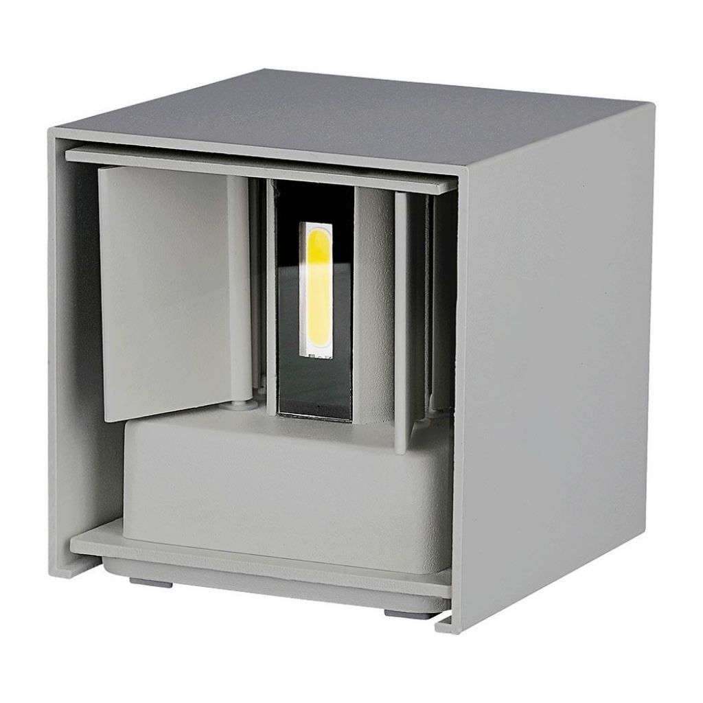 Anteprima Applique LED da Esterno Doppio COB 11W Quadrata Grigia 4000K IP65 Bridgelux V-TAC
