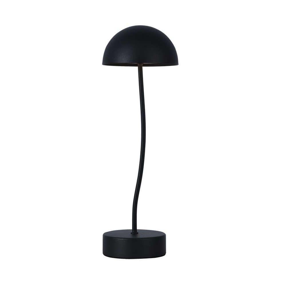 Anteprima Lampada LED da Tavolo 3W Nera Touch 3000K USB-C 100lm 360mm V-TAC