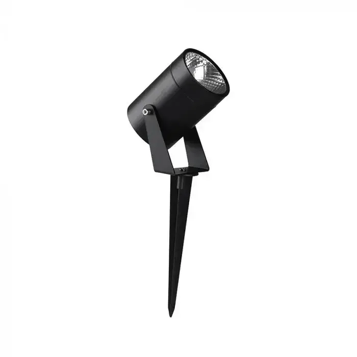 Anteprima Faretto LED da Giardino 10W Cilindrico Nero 3000K 880lm Fascio40° con Picchetto IP65 V-TAC
