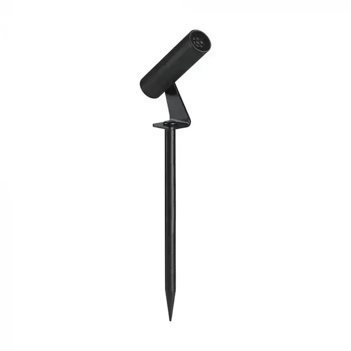 Anteprima Faretto LED da Giardino 2W Cilindrico Orientabile con Picchetto Nero 3000K IP65V-TAC