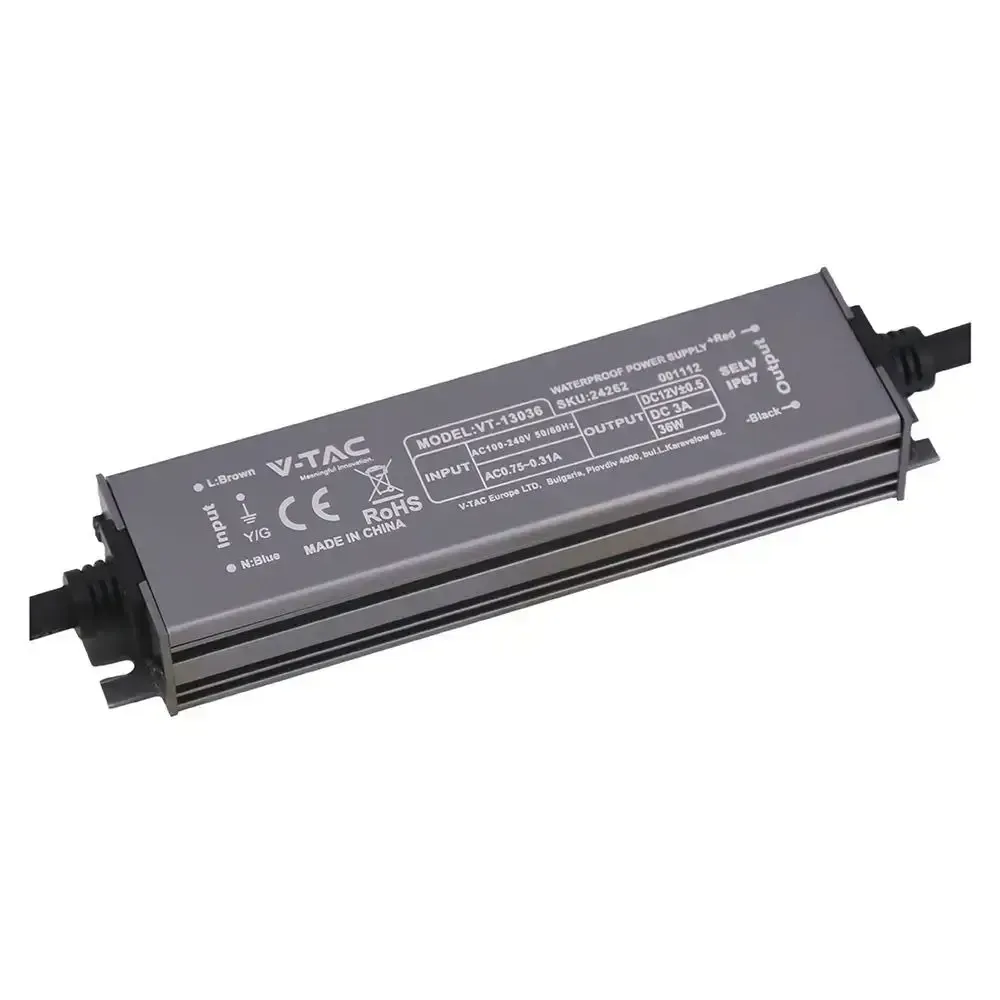 Anteprima Alimentatore LED 36W 12V IP67 in metallo V-TAC
