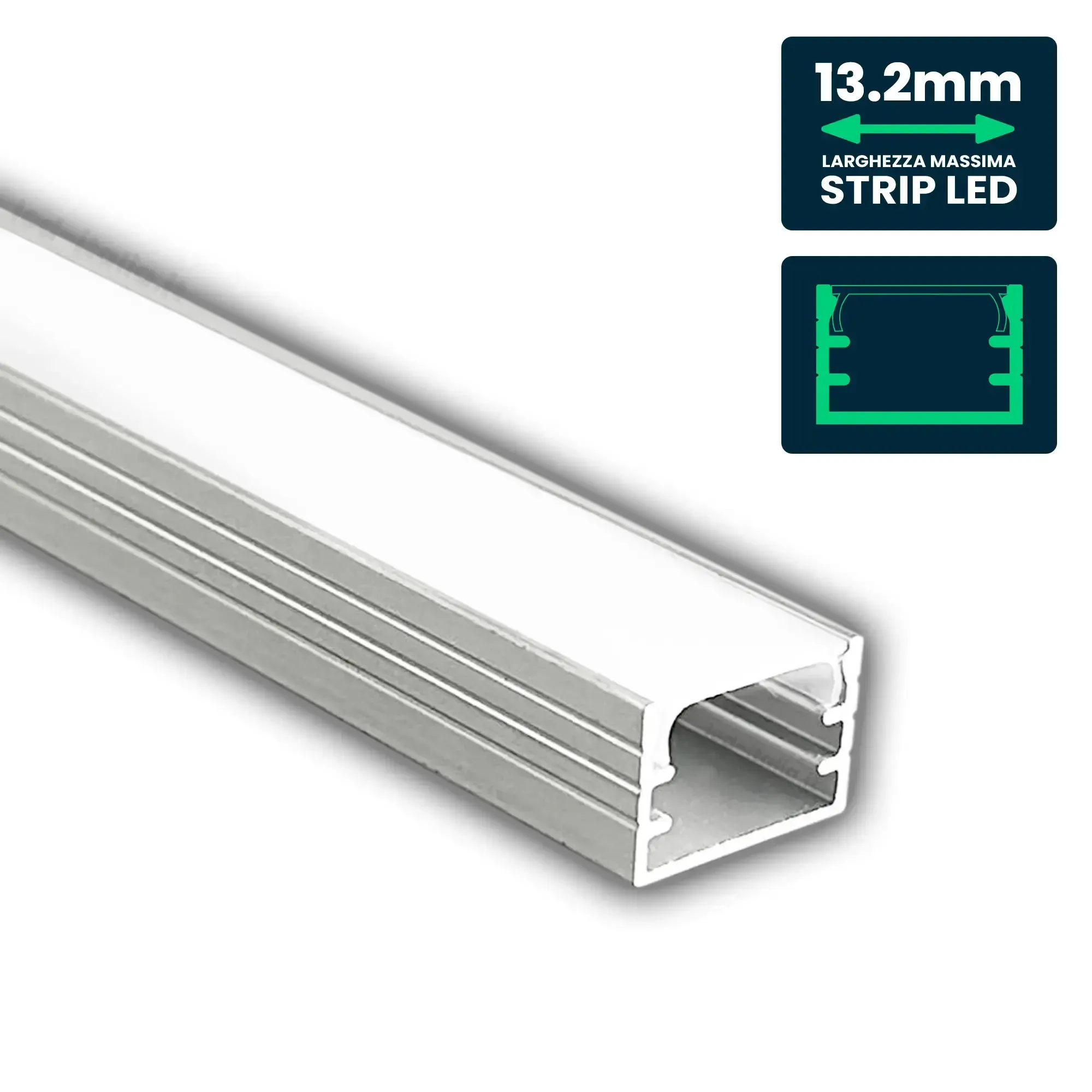 Anteprima Profilo lineare per strip LED 2000mm V-TAC