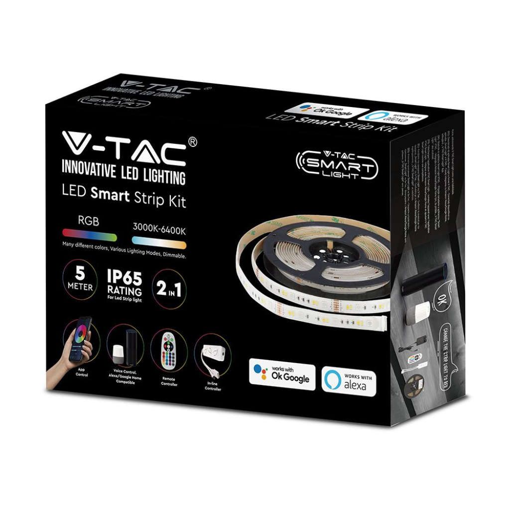 Anteprima Kit Strip LED RGB+3in1 5m WiFi IP65V-TAC