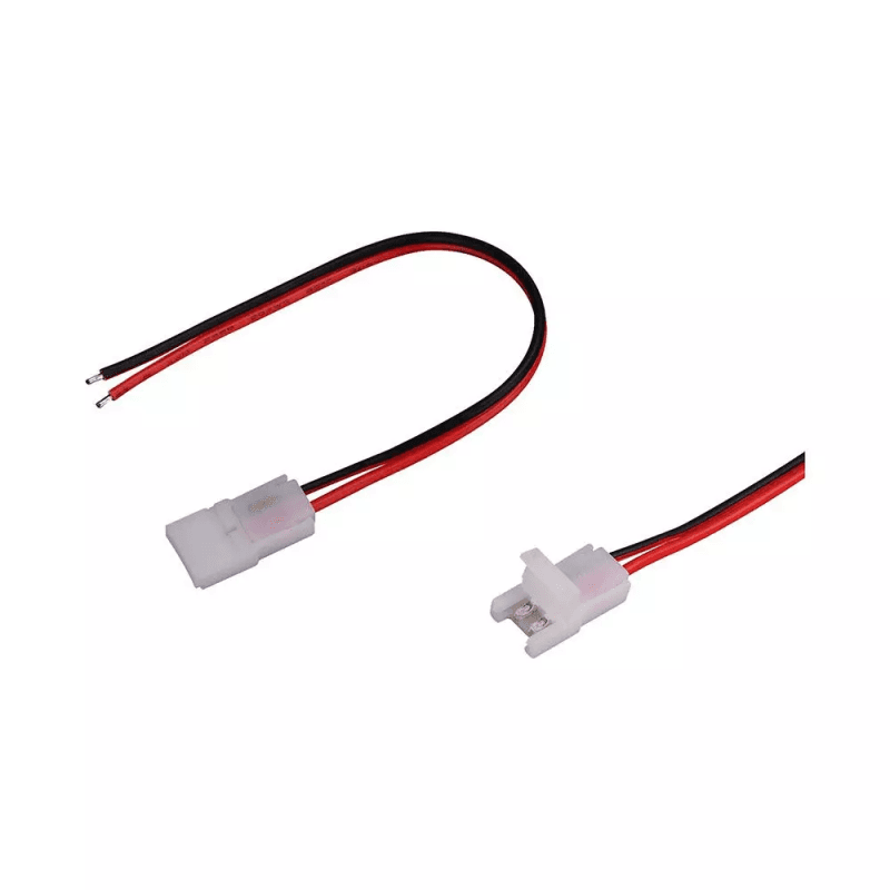 Anteprima Connettore Flessibile Clip 2 Pin per Strip LED 8mm con Fili Aperti 160mm V-TAC