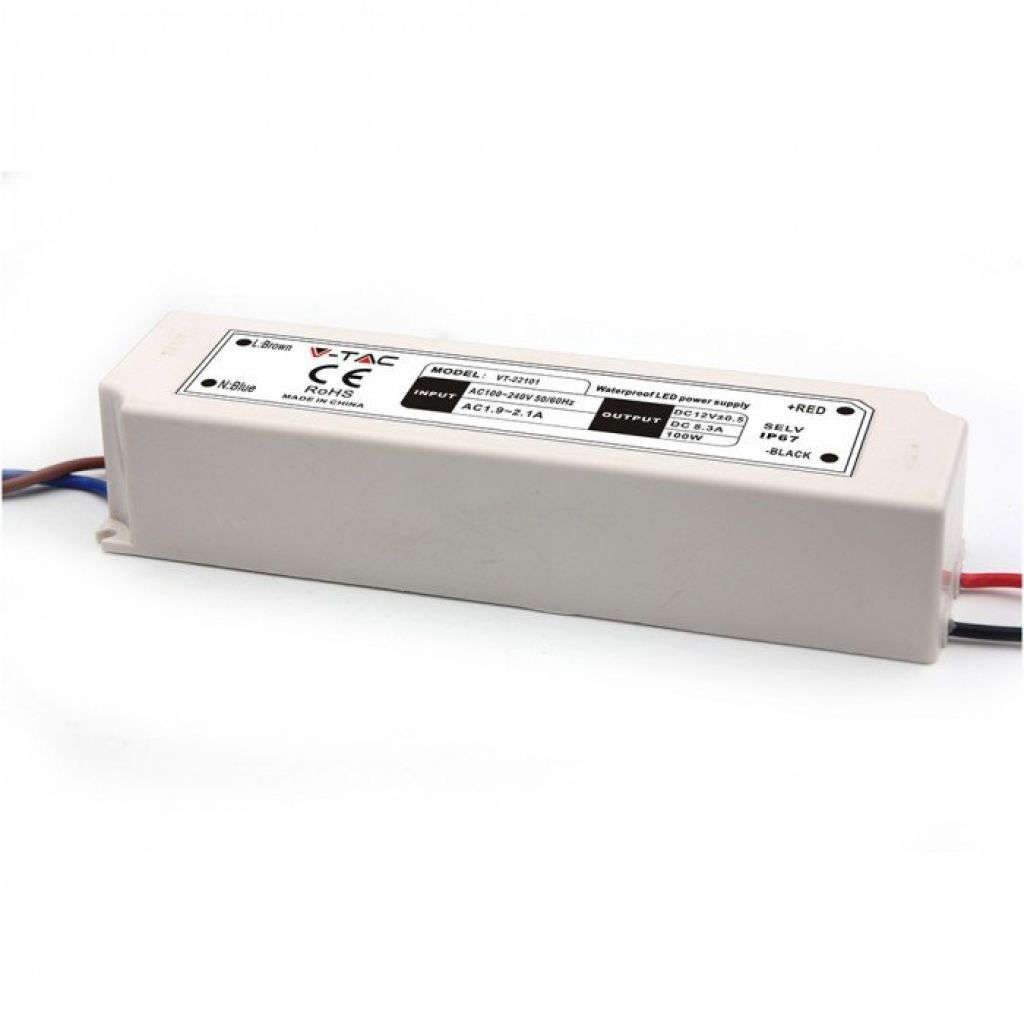 Anteprima Alimentatore plastica 100W 12V IP65 V-TAC