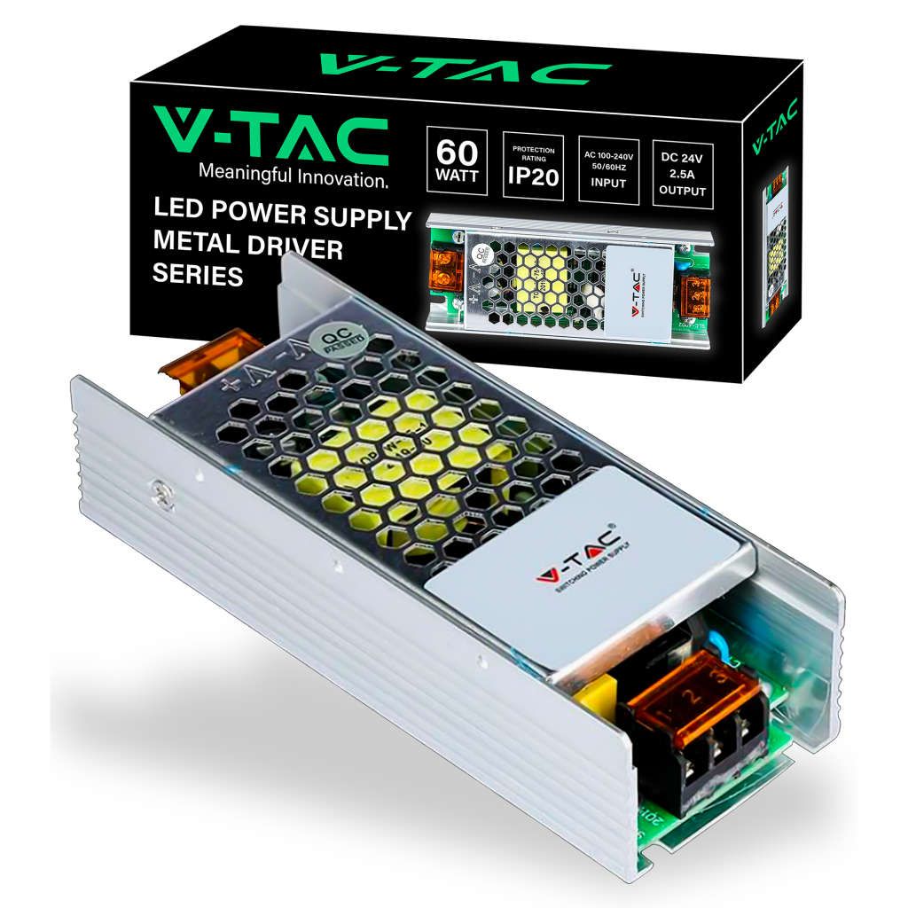 Anteprima Alimentatore Slim 60W 24V 2.5A IP20V-TAC