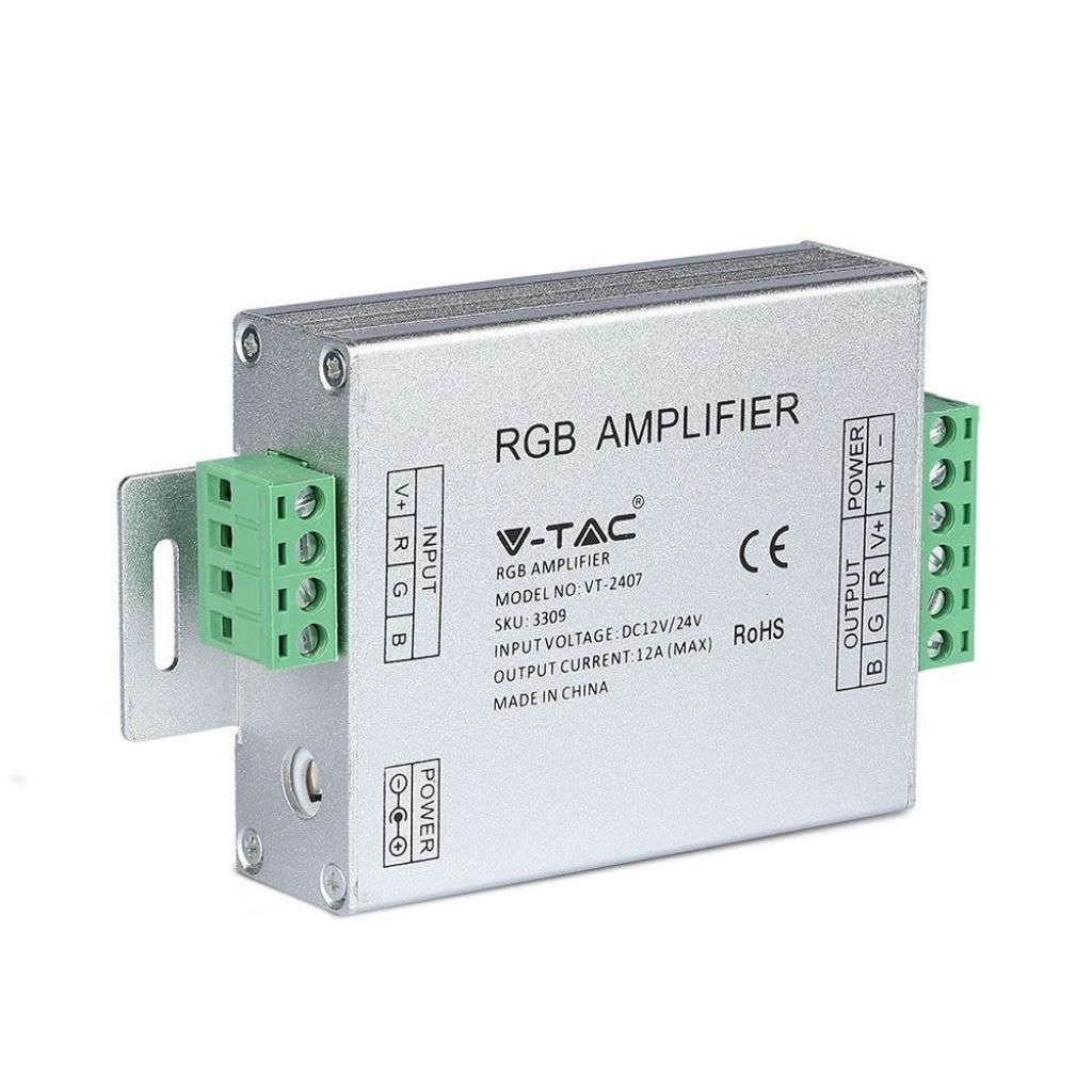 Anteprima Amplificatore segnale RGB 3 canali 12-24V V-TAC