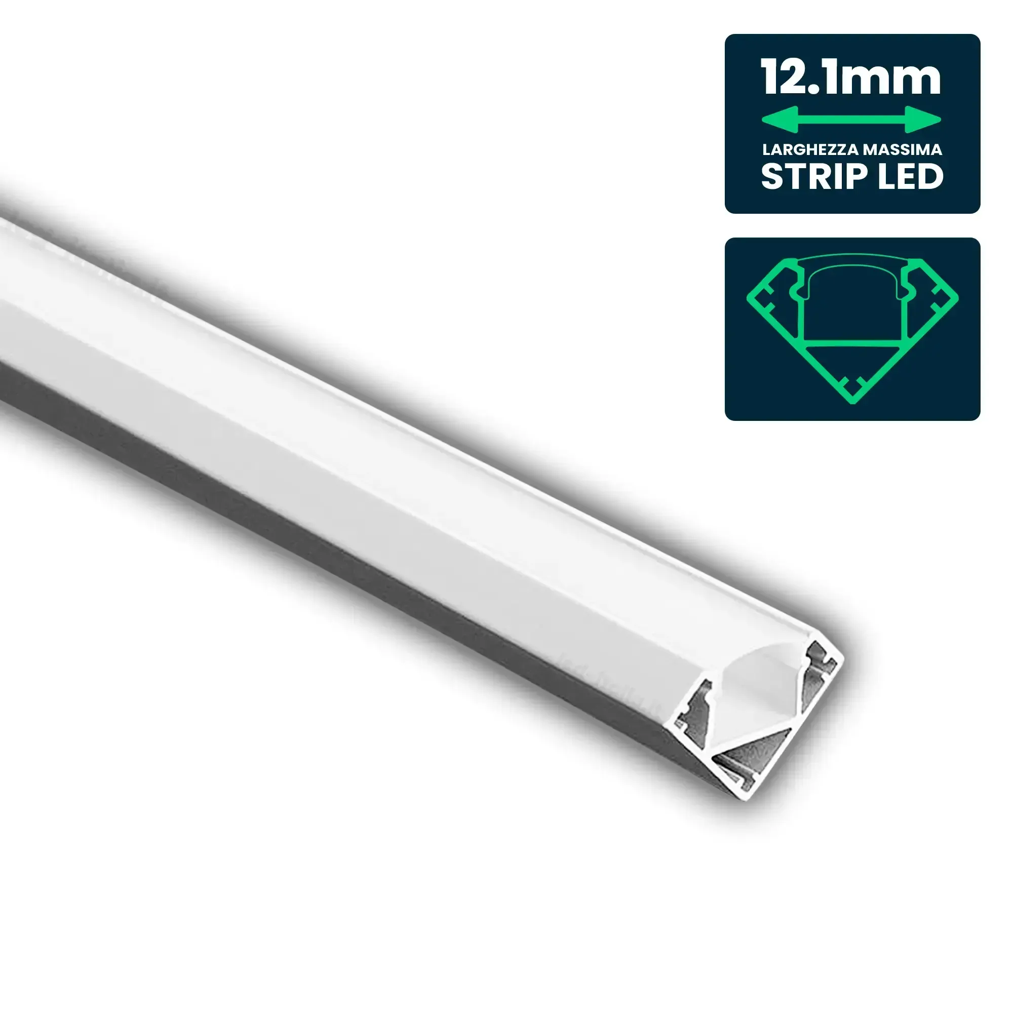 Anteprima Profilo angolare strip LED 2000mm V-TAC
