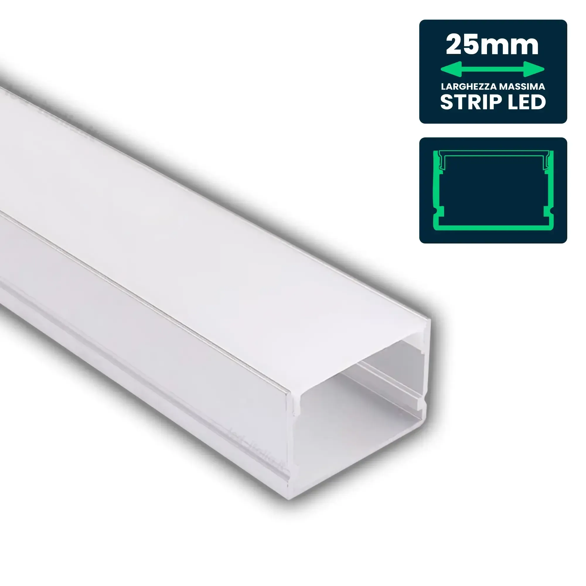 Anteprima Profilo lineare strip LED 25mm 2000mm V-TAC
