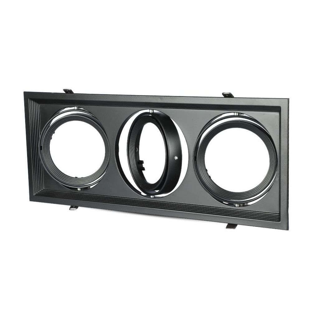 Anteprima Porta AR111 triplo da incasso nero V-TAC