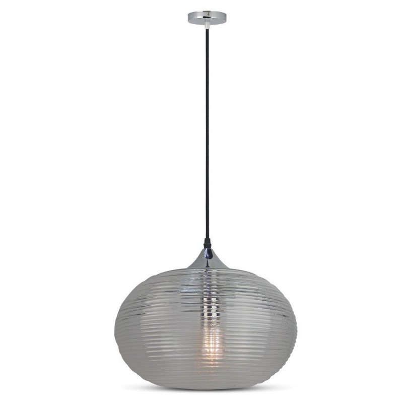 Anteprima Lampadario LED sfera vetro E27 nero V-TAC