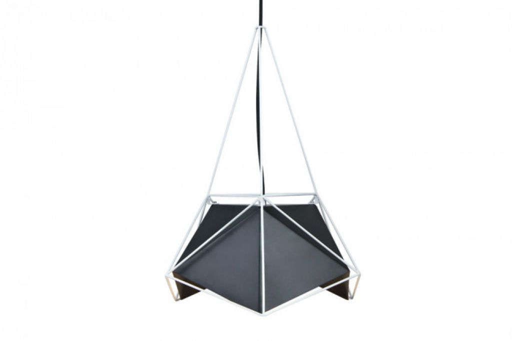 Anteprima Lampadario LED poliedrico E27 nero bianco V-TAC