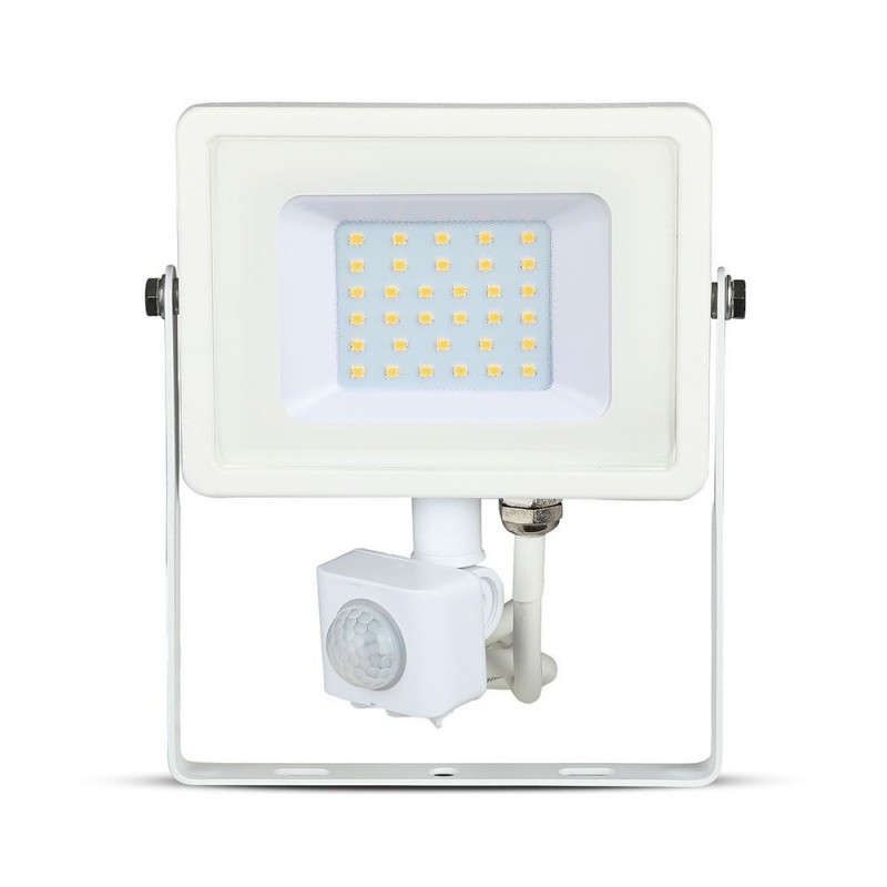 Faro LED 30W con sensore PIR 6400K V-TAC