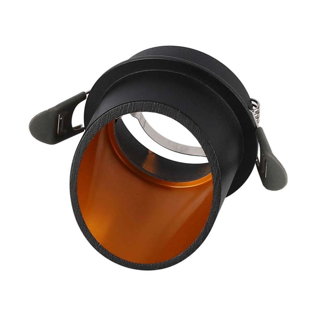 Anteprima Portafaretto Cilindrico da Incasso GU10 in Alluminio Nero 68x72mm V-TAC