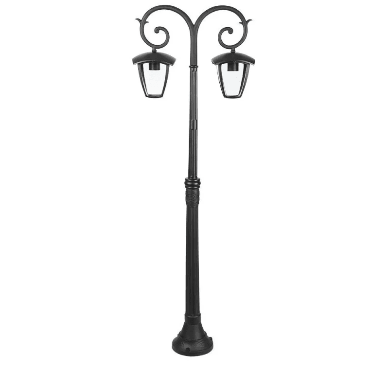 Anteprima Lampione da Giardino 2xE27 Nero con Diffusori Lanterna 1410mm Max60W IP44 V-TAC
