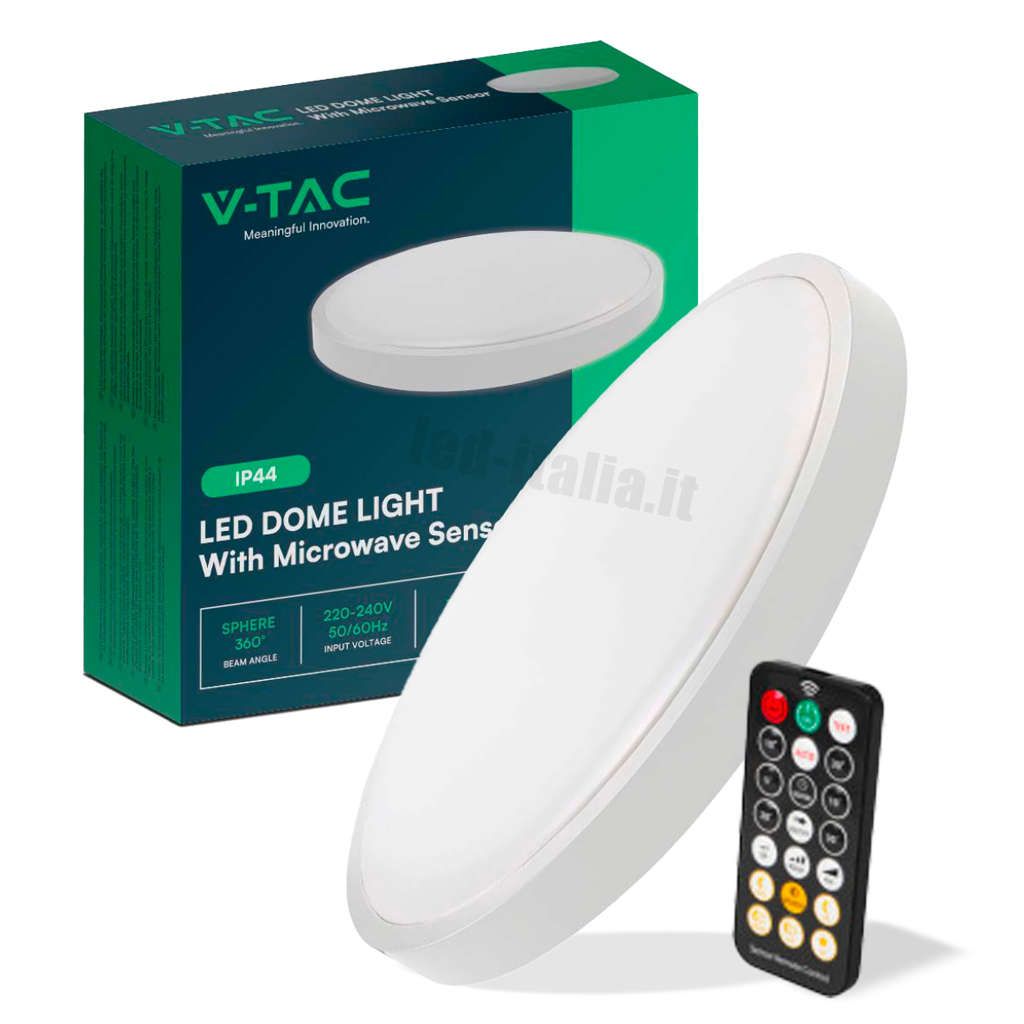 Anteprima Plafoniera LED Rotonda 24W 3000K 2000lm Bianca IP44 V-TAC