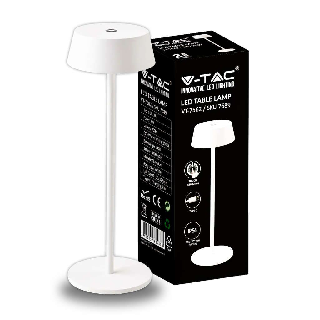 Anteprima Lampada LED da Tavolo 2W 3000K Bianca V-TAC
