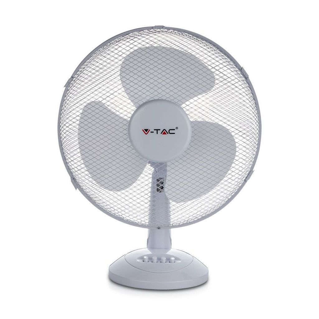 Anteprima Ventilatore da Scrivania 40W Bianco Ø300mm con 3 Velocità V-TAC