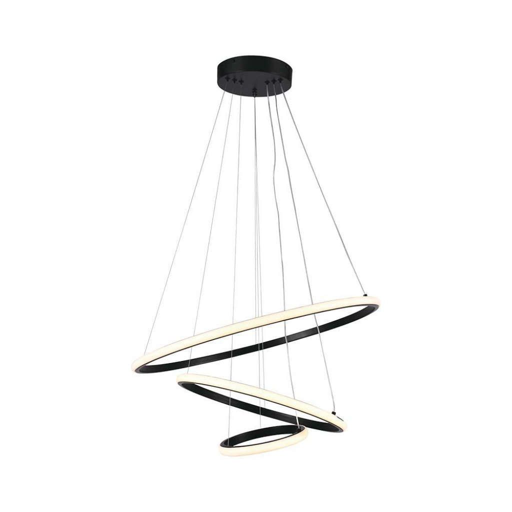 Anteprima Lampadario LED a Sospensione con 3 Cerchi 32W Nero 3000K 3880lm V-TAC