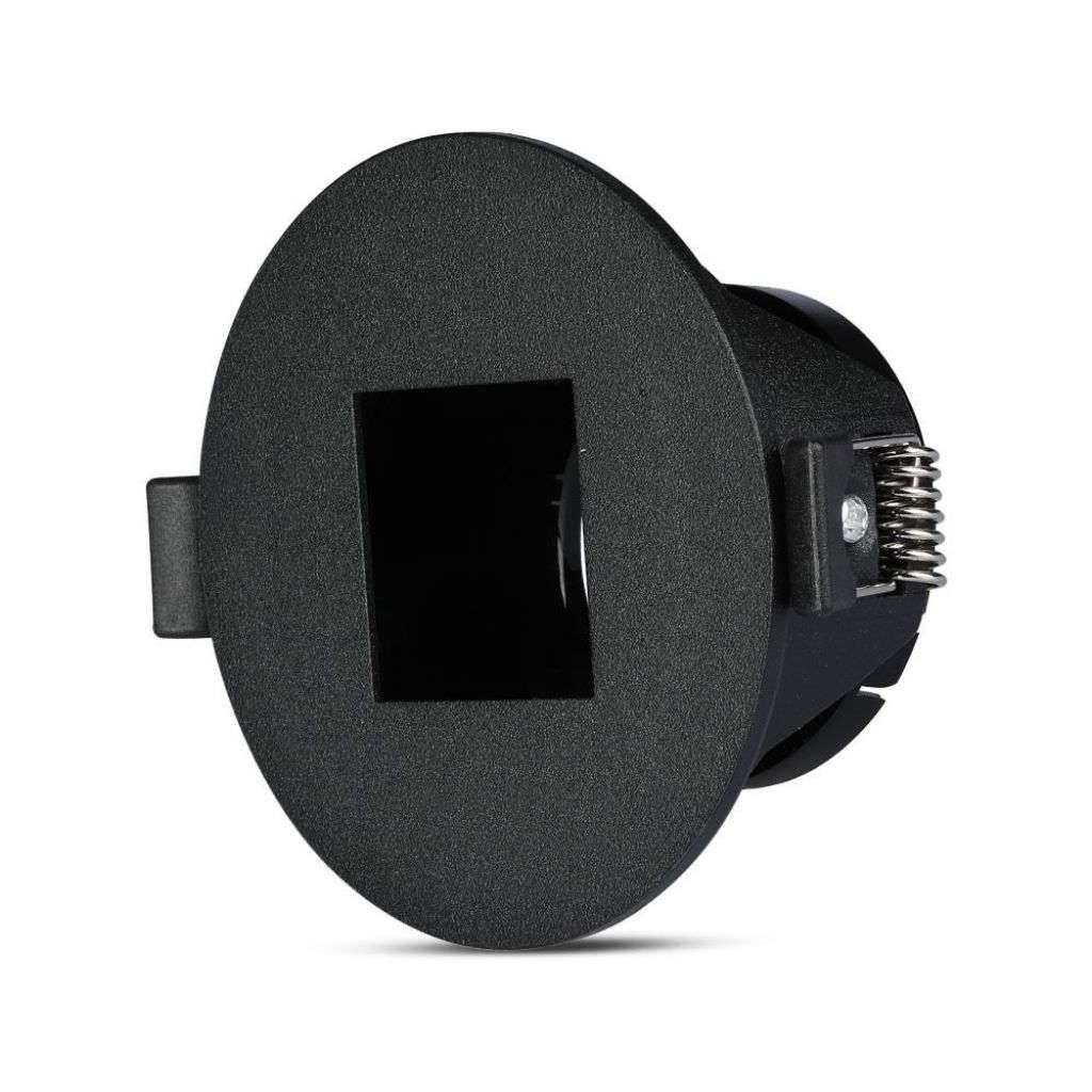 Anteprima Portafaretto Rotondo da Incasso GU10 in Alluminio Nero Ø83mm V-TAC VT-883-B