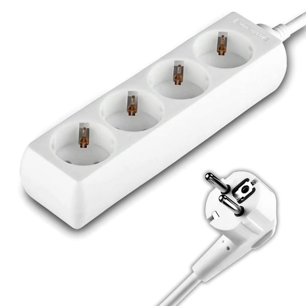 Anteprima Multipresa 4 prese Schuko con cavo 1,5m V-TAC