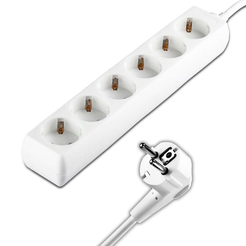 Anteprima Multipresa 6 prese Schuko con cavo 1,5m V-TAC