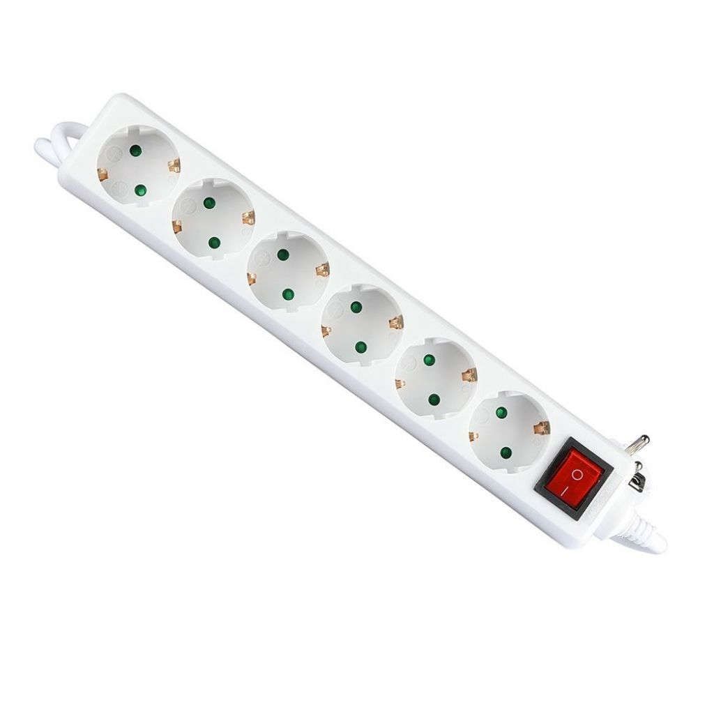 Anteprima Multipresa 6 prese Schuko 1,5m bianca V-TAC