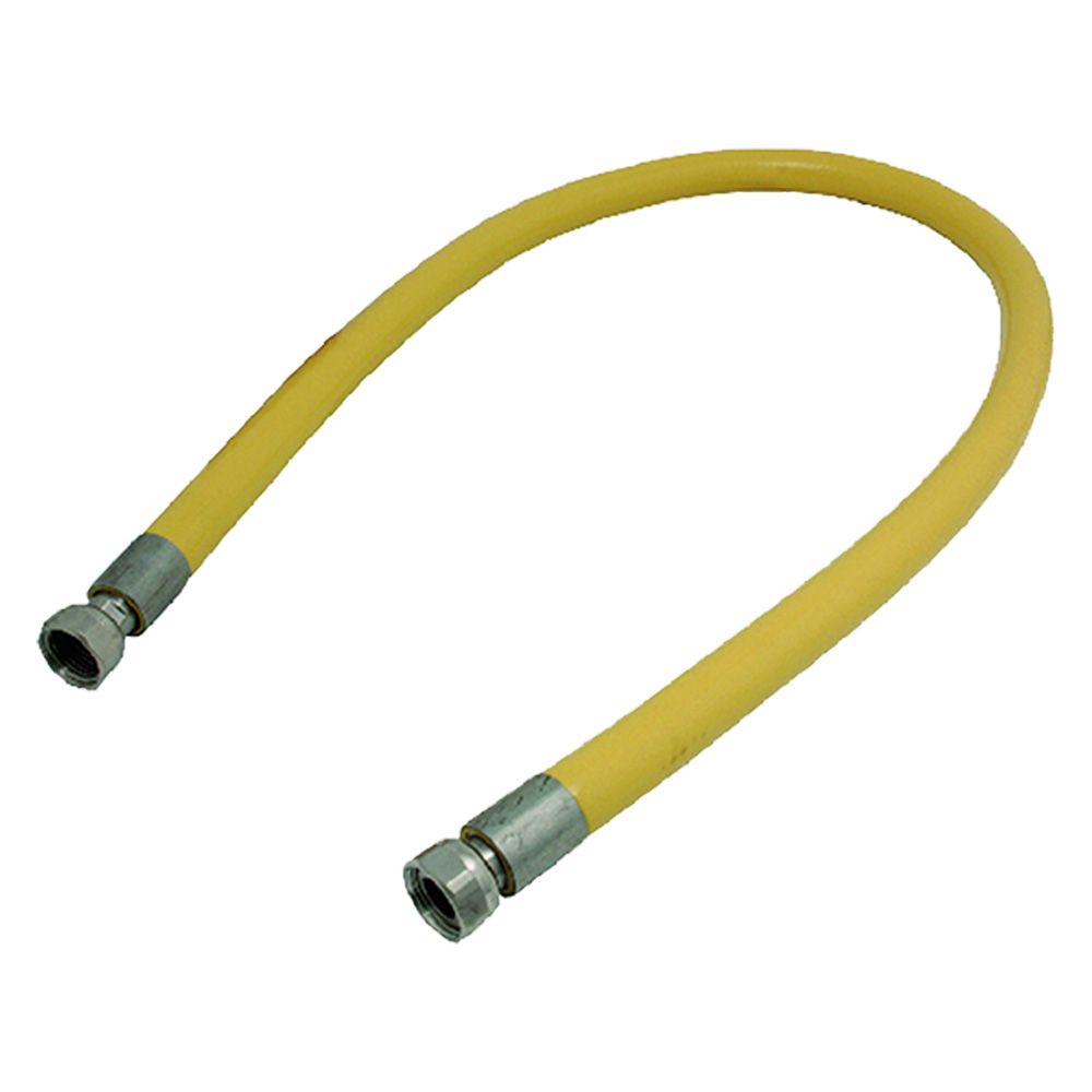 Anteprima Tubo flessibile per GPL e metano 1/2 F/F 1 m in acciaio inox norma EN 14800
