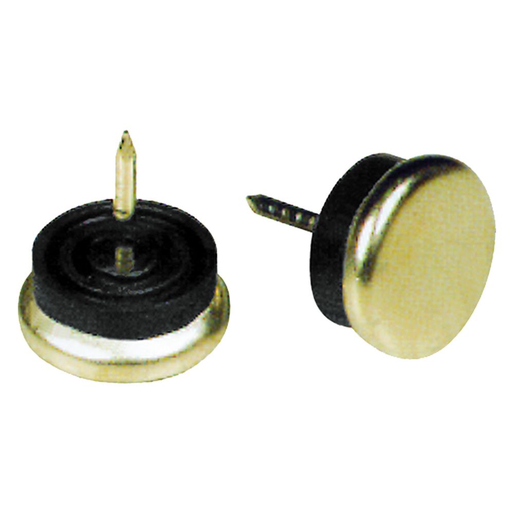 Anteprima Scivoli per mobili 20 mm in acciaio nichelato con chiodo a falsa vite - 350 pezzi
