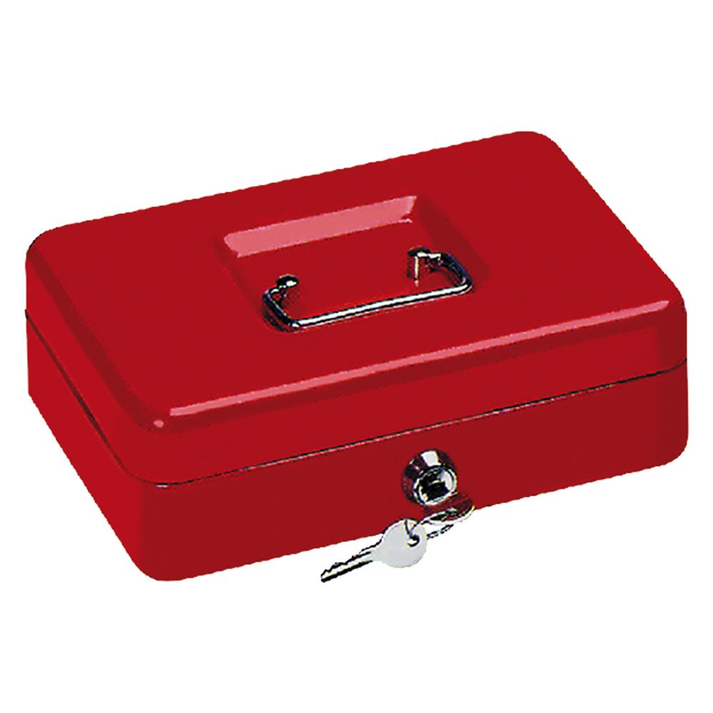 Anteprima Cassetta portavalori Uniko KP20 20x16x9 cm rossa con cilindro di sicurezza