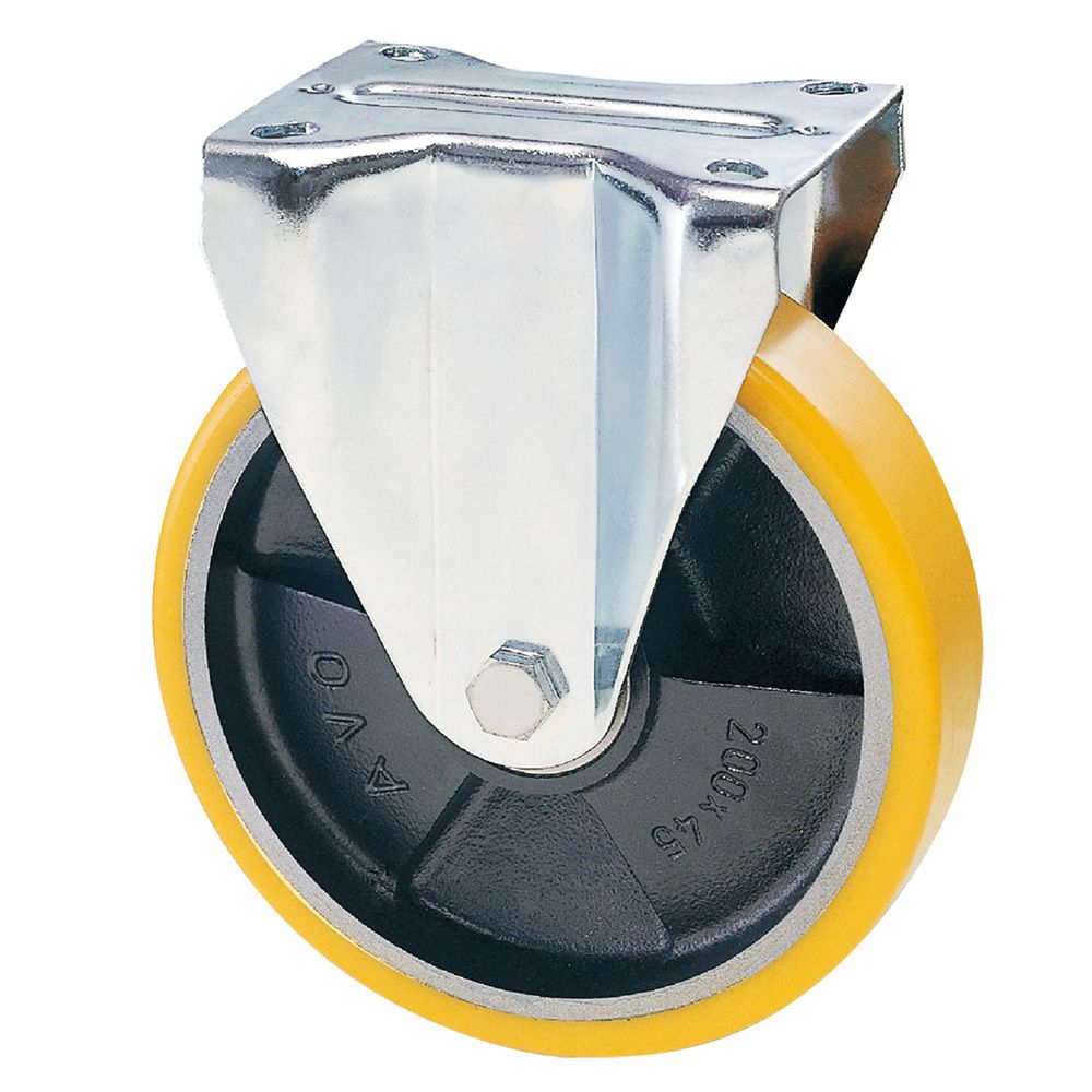 Anteprima Ruota per carrelli AVO art. 22A ø 80 x 25 mm in poliuretano a supporto fisso 120 kg