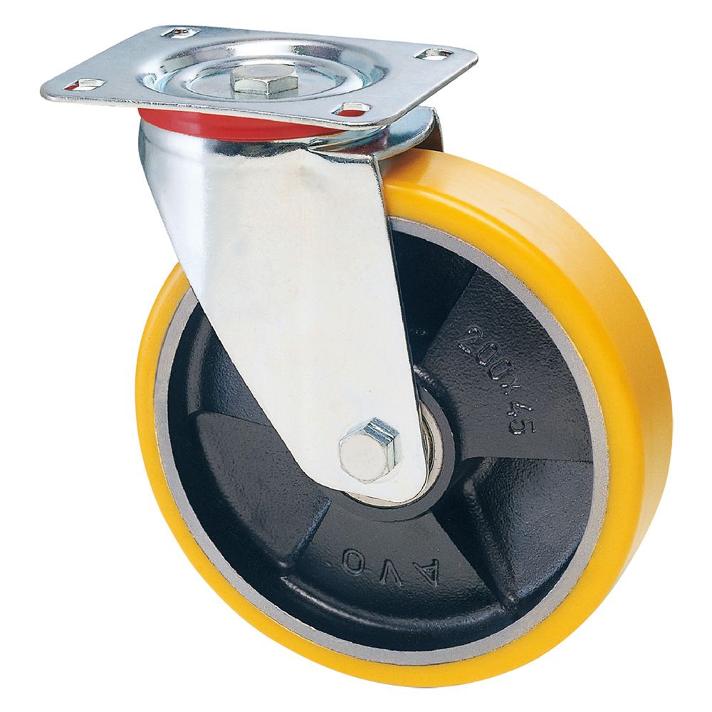 Anteprima Ruota per carrelli AVO art. 22 ø 100 x 25 mm in poliuretano a supporto girevole 120 kg