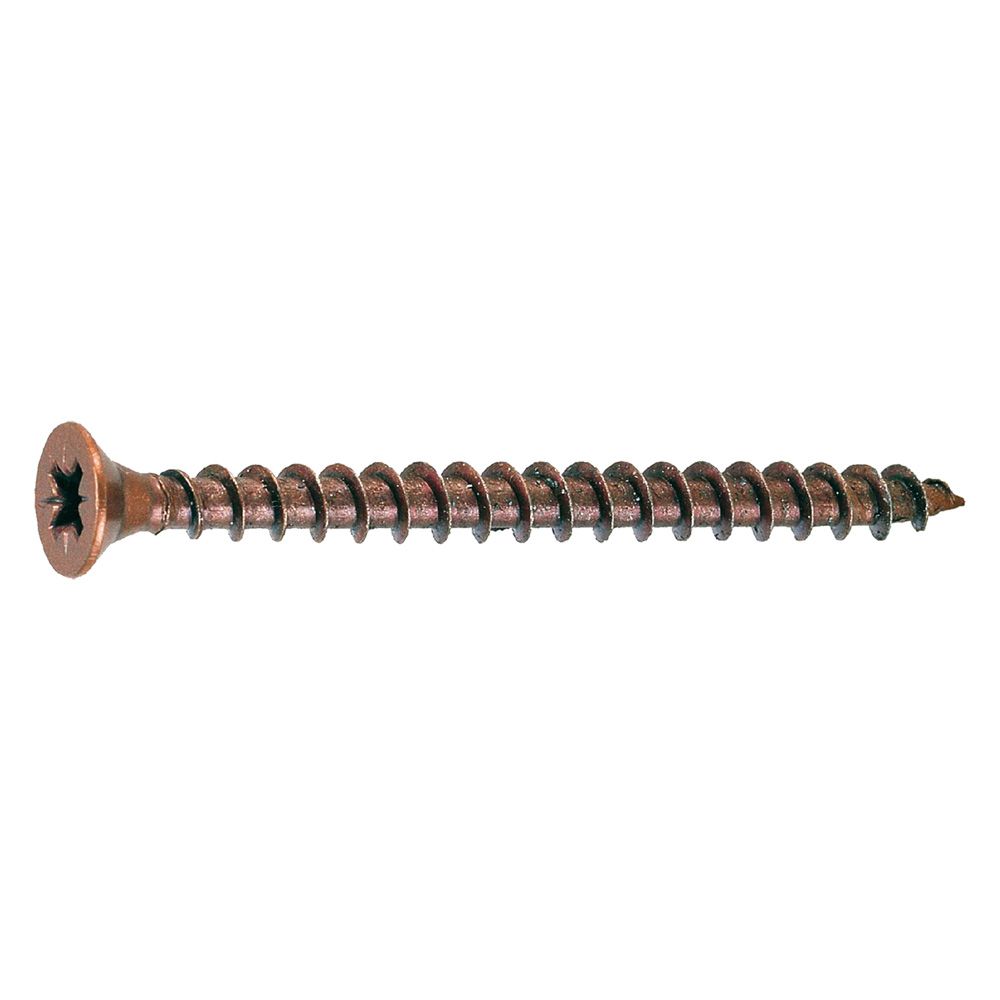 Vite per legno Ambrovit bronzata a testa svasata piana a croce 4,0 x 35 mm