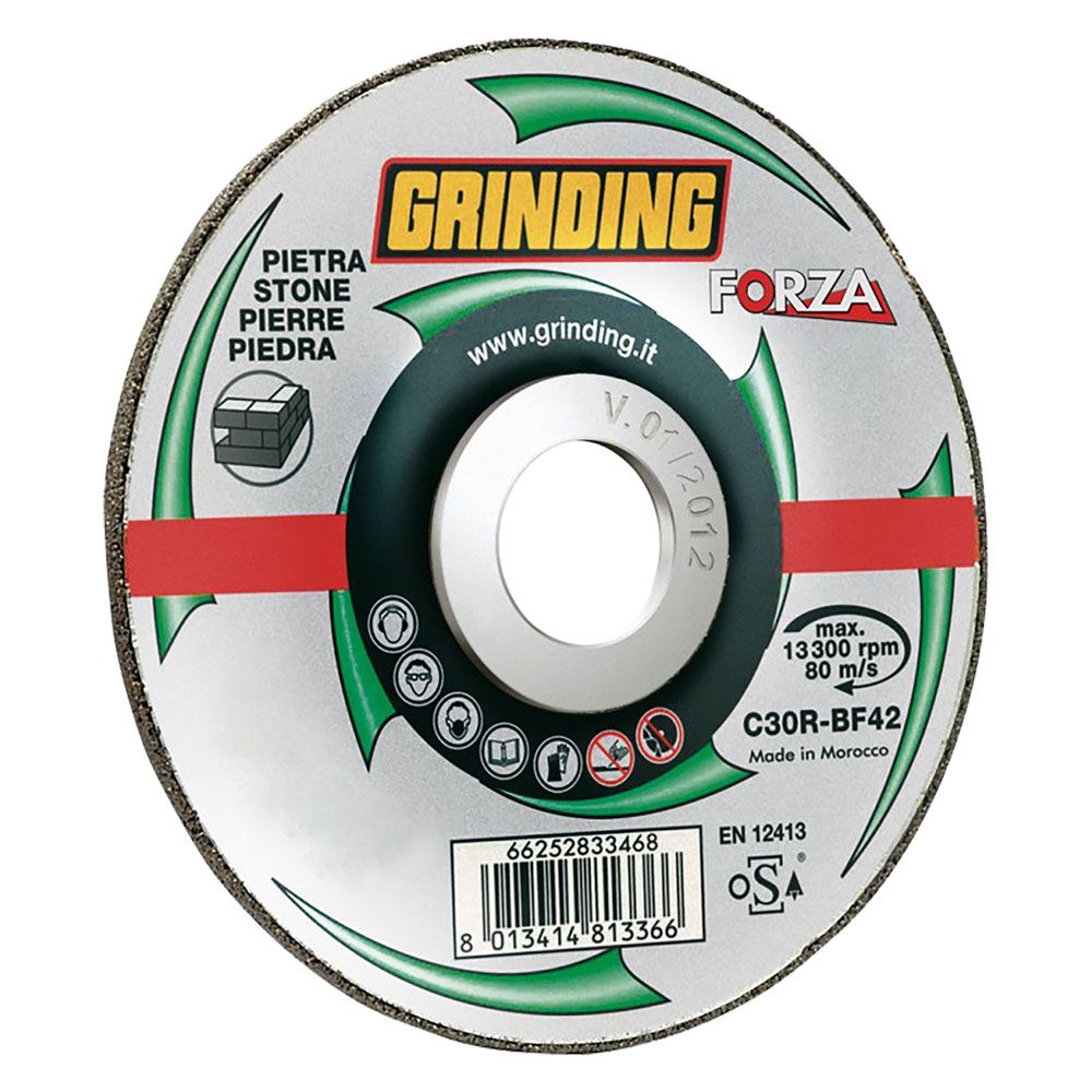 Anteprima Mola abrasiva per pietra Forza Grinding ø 115 x 3,2 mm a centro depresso - 25 pezzi