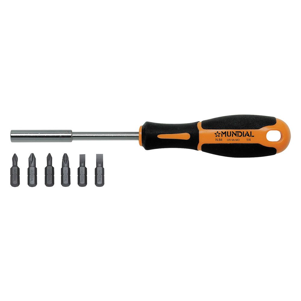 Anteprima Cacciavite portainserti Mundial con 6 inserti magnetici attacco 1/4"