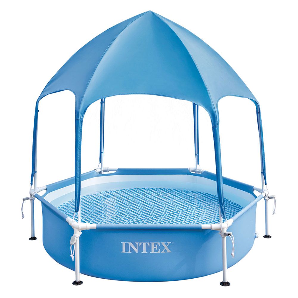 Anteprima Piscina con telaio Intex Canopy Metal Frame 183 x 38 cm 700 litri con tettuccio