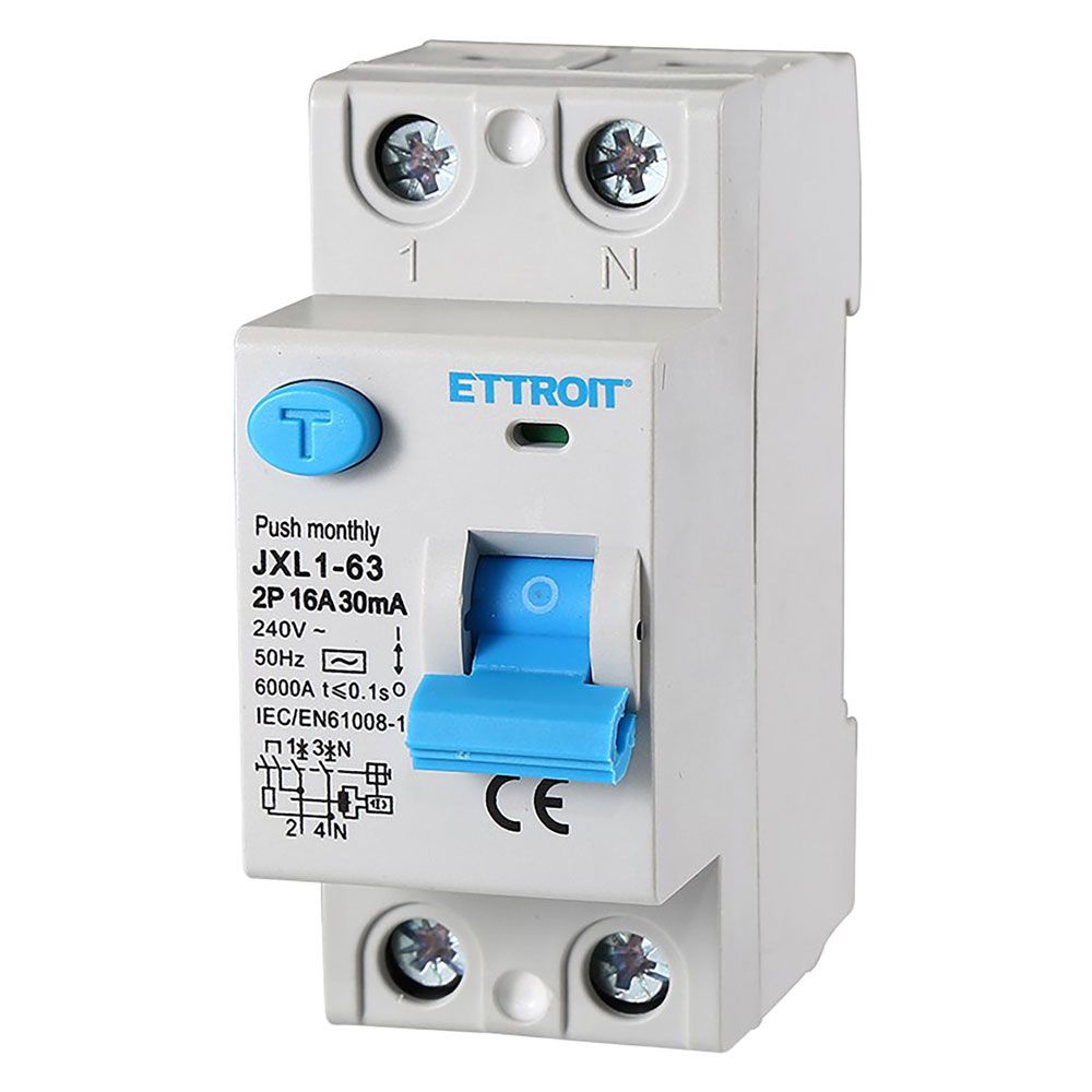 Anteprima Interruttore differenziale puro Ettroit 2P 25 A classe AC 30 mA, 2 moduli