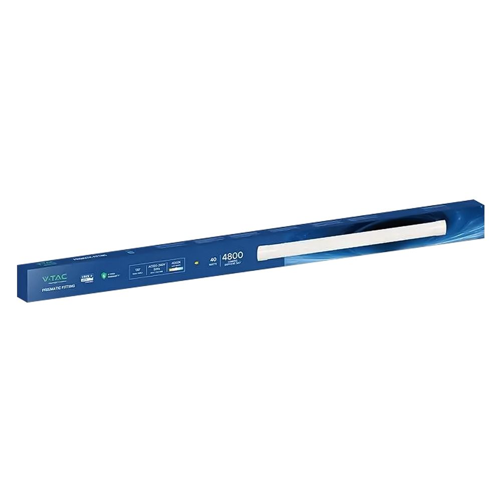 Anteprima Plafoniera tubo LED prismatica VTAC 40 W 4000K chip CREE 1166 x 24 x 76 mm